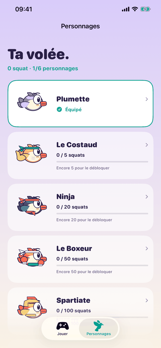 Collection des personnages