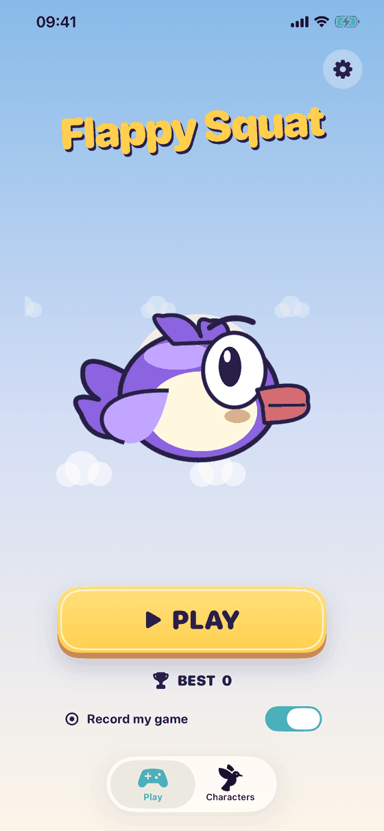 Birdy Squat home screen